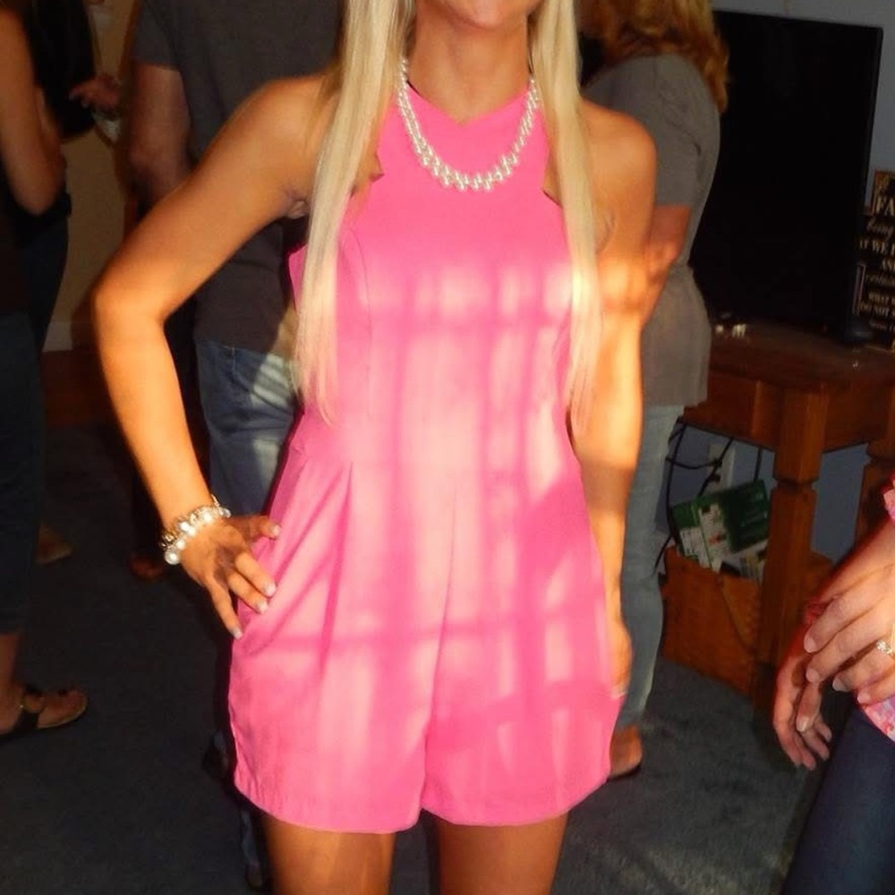 Hot pink romper